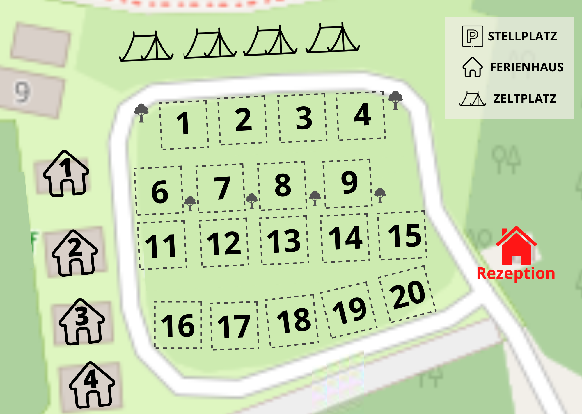 Lageplan Campingplatz